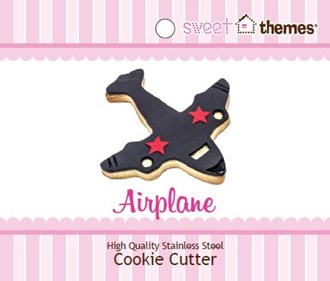 Airplane Stainless Steel Cookie Cutter with Swing Tag
