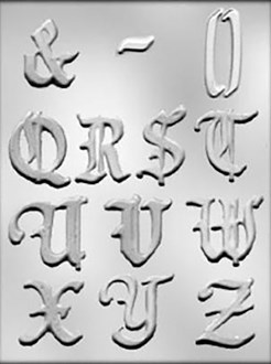 Alphabet Fancy Q - Z with -&() Mould