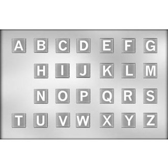 Alphabet Square Mint Large Mould- Special Order