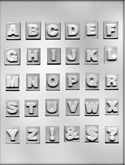 Alphabet Square Mint Mould