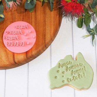 Aust. - Aussie Aussie Aussie Oi Oi Oi Emboss 3D Printed Cookie Stamp
