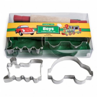 Boys Cooking Kids Cookie Cutter Boxed Set (4pce)