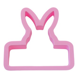 Bunny Face with Banner 3D Printed Cookie Cutter  