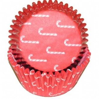 Candy Cane Baking Cups - 500 Pack