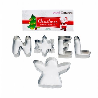 Christmas 5pce (Noel) Stainless Steel Cookie Cutter Pack