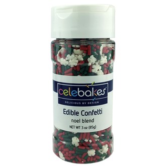 Christmas Noel Blend Edible Confetti  -  85gm - End of Line Sale