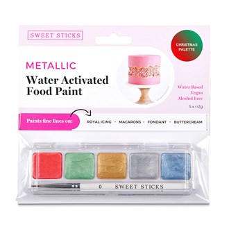 Christmas Water Activated Mini Edible Art Paint Palette - 12g - Stock Reduction Special