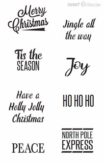 Christmas Words Stencil (2 pk)