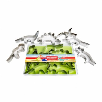 Dinosaur 6pce Stainless Steel Cookie Cutter Boxed Set  - End of Line Sale