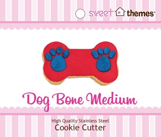 Dog Bone Medium Stainless Steel Cookie Cutter  with Swing Tag
