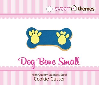 Dog Bone Small Stainless Steel Cookie Cutter with Swing Tag