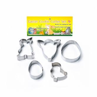 Easter 5pce (Tulip) Stainless Steel Cookie Cutter Pack