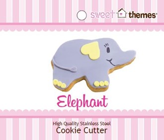 Elephant Stainless Steel Cookie Cutter with Swing Tag