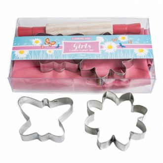 Girls Cooking Kids Cookie Cutter Boxed Set (4pce)