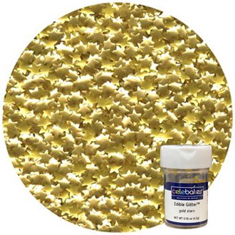 Gold Stars Edible Glitter - 4.5g
