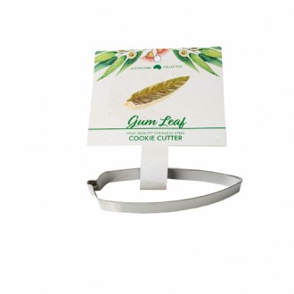 Gum Leaf Stainless Steel Cookie Cutter with Recipe Card