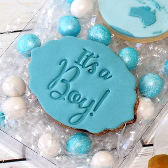 Baby - It's a Boy Emboss 3D Printed Cookie Stamp