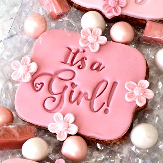 Baby - It's a Girl Emboss 3D Printed Cookie Stamp
