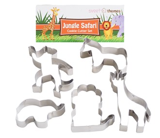 Jungle Safari 5pce Stainless Steel Cookie Cutter Pack