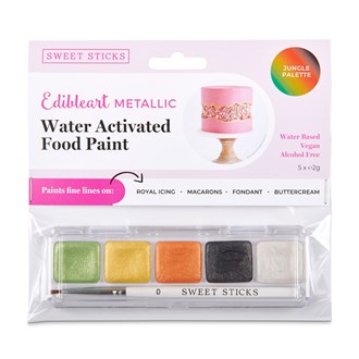 Jungle Water Activated Mini Edible Art Paint Palette - 12g  - Stock Reduction Special
