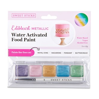 Mermaid Water Activated Mini Edible Art Paint Palette - 12g - Stock Reduction Special