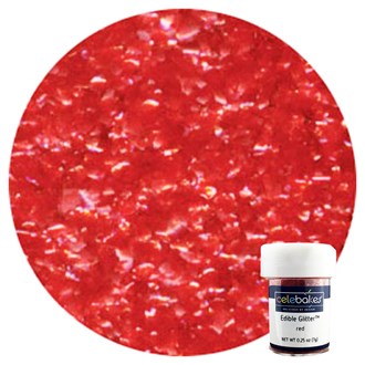 Red Edible Glitter - 7g - Seasonal Item