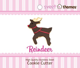 Reindeer Stainless Steel Cookie Cutter with Swing Tag