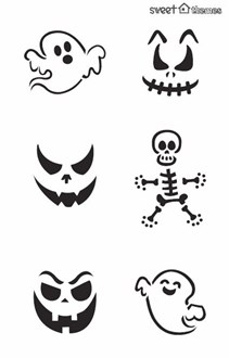 Halloween Symbols Stencil