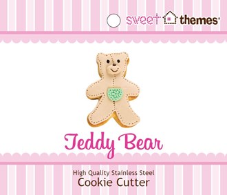 Teddy Bear Standing Stainless Steel Cookie Cutter with Swing Tag