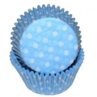 Blue Polka Dot Baking Cups - 50 Pack