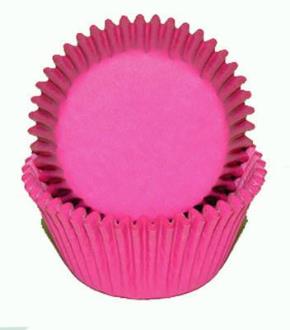 Hot Pink Glassine Baking Cups - 50 Pack  - End of Line Sale